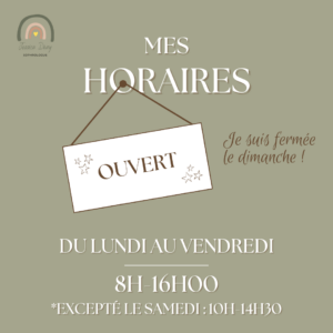 Informations pratiques : mes horaires